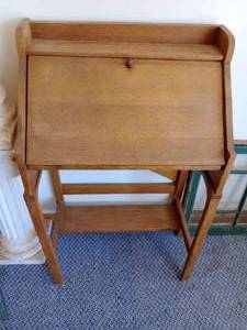 lot 692 image: Vintage Secretary Writing Desk.
