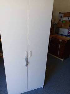 lot 700 image: White StorageClosetCabinet.