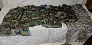lot 392 image: Camouflage Army Fatigues.