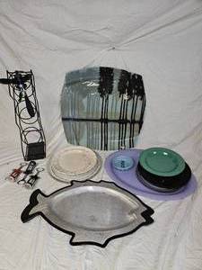 lot 843 image: Vintage Pewterware Serving Dish Insert Plastic Tray And More.