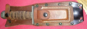 lot 499 image: Vintage JET PILOT SURVIVAL KNIFE w Sheath & Stone