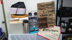 lot 873 image: Misc. Storage And Decor Household Lot.