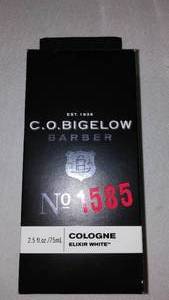 lot 894 image: C.O. Bigelow Barber No. 1585 Cologne Elixir White And More.