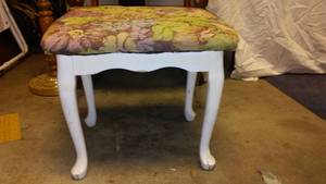lot 699A image: Rocking Chair, Light, and Foot Stool.