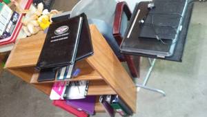 lot 527 image: Paper Cutter, Bookshelf,  Binders, Lap Trays And More.