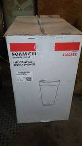 lot 543 image: Sysco 16oz Styrofoam HotCold Cups (Approx. 750 Cups) )