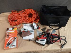 lot 57 image: Black & Decker projectmate decorating tool, rotary tool and extension cord
