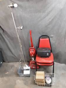 lot 67 image: Chairs, lamp, vac