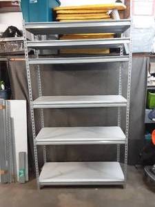 lot 47 image: 6 tier Boltless Steel Garage Storage Shelving