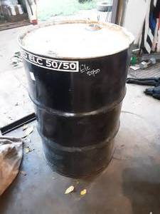 lot 27 image: Empty 55 gallon drum. Burn barrel