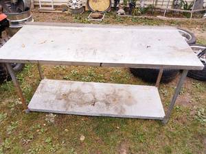 lot 148 image: Stainless Steel tablework bench 72x30x35