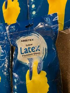 Flocklined Yellow Gloves