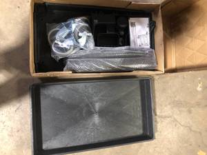 Karl home 2 Tier Large 550 lbs. Capacity Shelf Plastic Utility Cart with Wheels Black Customer Returns See Pictures