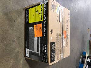 LG 6,000 BTU 115-Volt Window Air Conditioner Cools 250 sq. ft with Remote in White    Customer Returns See Pictures