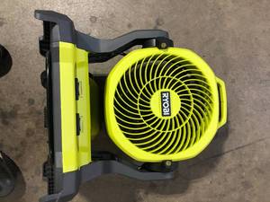 RYOBI ONE 18V Cordless 7-12 in. Bucket Top Misting Personal Fan Green (Tool Only)  Customer Returns See Pictures