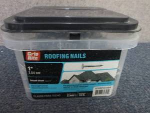 lot 1 image: 10 lb Grip Rite 1 inch Roofing Nail...