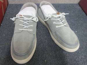 lot 21 image: Size 12 Mens Billy Grey Suede Boat ...
