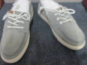 lot 24 image: Size 10 Mens Billy Grey Suede Boat ...