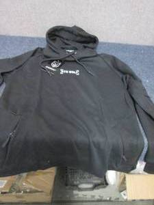 lot 55 image: Small NWT Gym Wolf Black Hooded Swe...