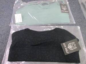 lot 70 image: 2 Large NWT Gym Wolf Sports Bras...