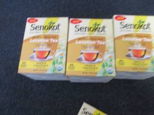 lot 101 image: 3 Senekot 20 ct Laxative Tea, plus ...