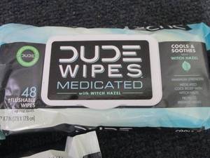 lot 104 image: 3- 48 ct Medicated Dude Wipes...