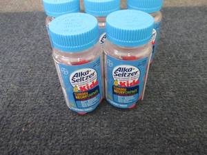 lot 141 image: 5- 28 ct Alka Seltzer Kids Tummy Re...