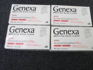 lot 143 image: 4- 100ct Genexa Extra Strenghth Ace...