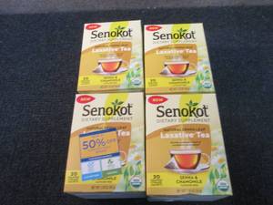lot 144 image: 4- 20 Ct Senokot Laxative Tea...