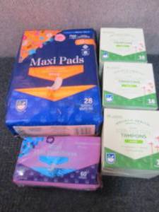lot 166 image: Tampons, Pantiliners, MaxiPads...
