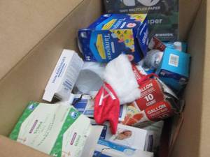 lot 189 image: Box of Assorted Overstock Items...