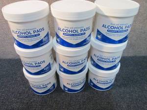 lot 198 image: 9- 100ct Alcohol Pads...