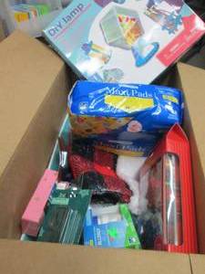 lot 201 image: Box of Assorted Overstock Items...
