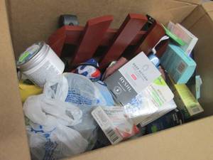 lot 220 image: Box of Assorted Overstock Items...