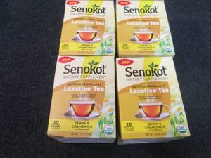 lot 234 image: 4- 20 Ct Senokot Laxative Tea...
