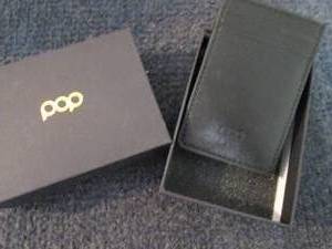 lot 285 image: Pop Up Wallet  Leather Push Butto...