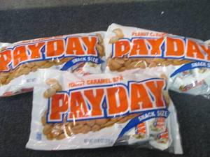 lot 456 image: 3- 11.6 oz PayDay Snack Size...