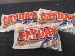lot 458 image: 3- 11.6 oz PayDay Snack Size...