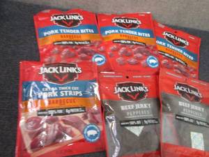 lot 480 image: 6 pks Jack Links Barbecue Pork Stri...
