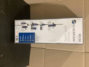 Glacier Bay Tension Pole Corner Shower Caddy in Satin Nickel   Customer Returns See Pictures