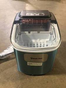 Magic Chef 27 lbs. Bullet Ice Countertop Ice Maker in Stainless Steel   Customer Returns See Pictures