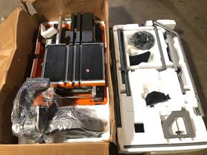 RIDGID 15 Amp 10 in. Wet Tile Saw with Portable Stand  Customer Returns See Pictures