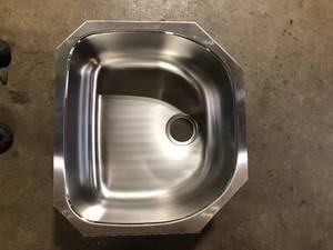 Elkay Signature Plus 24 in. Undermount Single Bowl 18-Gauge Stainless Steel Kitchen Sink Only  Customer Returns See Pictures