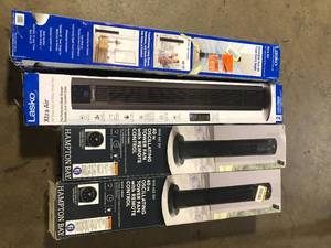 Lot of Assorted Tower Fans  Various Models and Conditions   Customer Returns See Pictures
