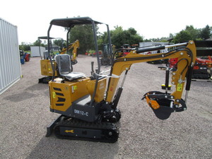 AGT Industrial DM12C Mini Excavator wHydraulic Thumb & Side Swing Boom