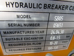 Mini Excavator Hydraulic Concrete Breaker