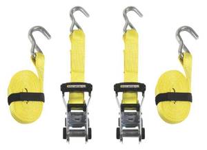 SMARTSTRAPS Commercial-Grade RatchetX J-Hook Tie-Downs, 14ft. x 1 12in., 2 Pack, 5,000-Lb. Breaking Strength