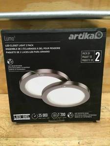 Lot of 2 - ARTIKA Lumo LED Closet Lights (2 per pack)