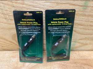 Lot of 2- VPP-12 1224 Volt Vehicle Power Plugs - Replaceable 15 AMP Fuse