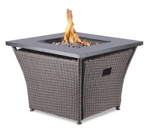 BLUE RHINO 32-in W 50000-BTU Steel Square Propane Gas Fire Pit Table